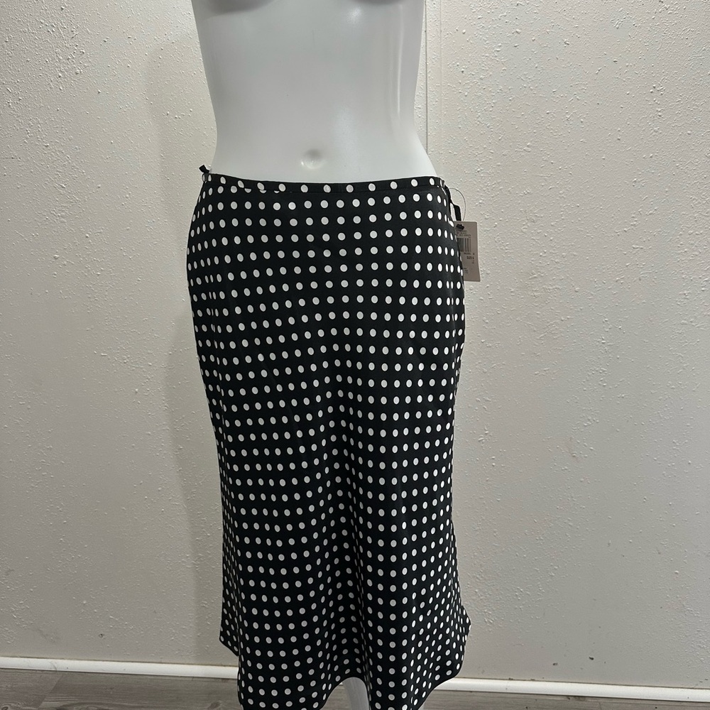 JCPenney Black and White Polka Dot Pencil Skirt